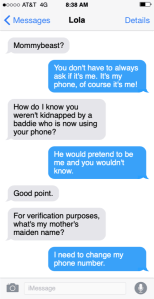 Text messages from Lola the English bulldog